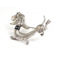 eleganta brosa Teckel-Dachshund - argint - atelier cetral-european