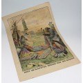 cromolitografie 1913 - Uniformes de l'armee roumaine - Le Petit Journal