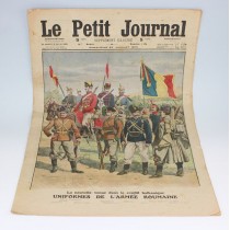 cromolitografie 1913 - Uniformes de l'armee roumaine - Le Petit Journal