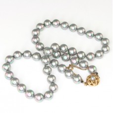 superb colier de perle tahitiene - inchidere din argint vermeil - Franta superb colier de perle tahitiene - inchidere din argint vermeil - Franta