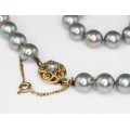 superb colier de perle tahitiene - inchidere din argint vermeil - Franta