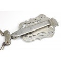 Accesoriu cu porte-monnaie chatelaine din argint - Austro-Ungaria cca 1870