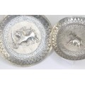 set de boluri persane, din argint. manufactura de perioada Qajar cca 1900