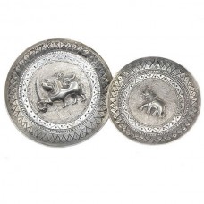 set de boluri persane, din argint. manufactura de perioada Qajar cca 1900 set de boluri persane, din argint. manufactura de perioada Qajar cca 1900