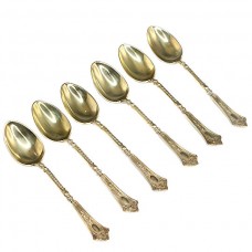 rafinat serviciu de lingurite demitasse - argint aurit - Suedia 1896 rafinat serviciu de lingurite demitasse - argint aurit - Suedia 1896