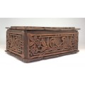 cutie Art Nouveau, pentru ceai - lemn de sapelli - cca 1900 Franta