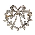 delicata brosa Art Nouveau - aur si diamante naturale - cca 1890