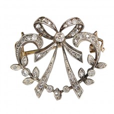 delicata brosa Art Nouveau - aur si diamante naturale - cca 1890 delicata brosa Art Nouveau - aur si diamante naturale - cca 1890