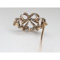 delicata brosa Art Nouveau - aur si diamante naturale - cca 1890
