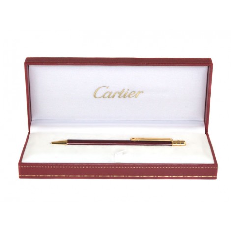 pix ballpoint Santos de Cartier - Burgundy Lacquer - in cutia originala