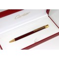 pix ballpoint Santos de Cartier - Burgundy Lacquer - in cutia originala