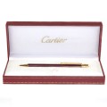 pix ballpoint Santos de Cartier - Burgundy Lacquer - in cutia originala