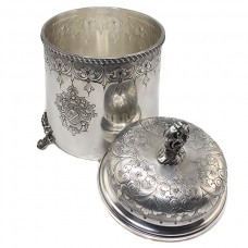 eleganta biscotiera din argint - atelier italian - cca 1900 eleganta biscotiera din argint - atelier italian - cca 1900