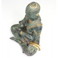 veche statueta hindu-budista " Krishna " - bronz patinat - Rattanakosin cca 1920