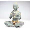 veche statueta hindu-budista " Krishna " - bronz patinat - Rattanakosin cca 1920