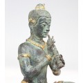 veche statueta hindu-budista " Krishna " - bronz patinat - Rattanakosin cca 1920