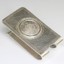 clips din argint, pentru bancnote - Azteca - Mexic anii'70