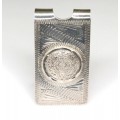 clips din argint, pentru bancnote - Azteca - Mexic anii'70