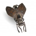 okimono japonez din bronz - Cicada - Meiji - cca 1900