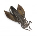 okimono japonez din bronz - Cicada - Meiji - cca 1900