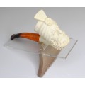 pipa meerschaum " Padishah " - nefolosita - atelier turcesc - anii '40