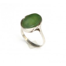 elegant inel Skonvirke - argint si jad verde - Danemarca  cca 1920 elegant inel Skonvirke - argint si jad verde - Danemarca  cca 1920