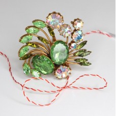 eleganta brosa vintage - cristale Swarovski - anii '50 eleganta brosa vintage - cristale Swarovski - anii '50