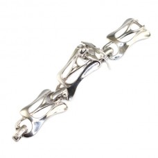 bratara modernista din agint - Brunel - cca 1975 Italia bratara modernista din agint - Brunel - cca 1975 Italia