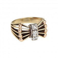 inel modernist scandinav - aur si diamante naturale - Danemarca anii' 50 inel modernist scandinav - aur si diamante naturale - Danemarca anii' 50