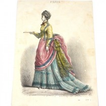 gravura Paris Fashion - anii 1860 - Englishwoman's Domestic Magazine