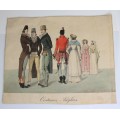 gravura Costumes Anglais 1814 - Paris