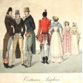gravura Costumes Anglais 1814 - Paris