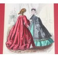 gravura The Fashions - Martie 1862 -  Englishwoman's Domestic Magazine