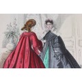 gravura The Fashions - Martie 1862 -  Englishwoman's Domestic Magazine