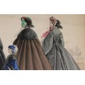 gravura de moda victoriana - Martie 1862 - The Engliswoman's domestic magazine