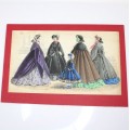 gravura de moda victoriana - Martie 1862 - The Engliswoman's domestic magazine