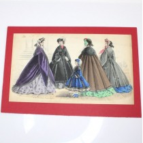 gravura de moda victoriana - Martie 1862 - The Engliswoman's domestic magazine