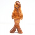 suport pentru stilou - arta inuita - sculptura in lemn - anii '70 Canada