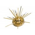 aplica-plafoniera Sputnik - designer Emil Stejnar - otel placat cu aur- anii '60