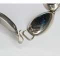 set colier si cercei Space Age - argint si abalone - Mexic anii '60
