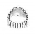  inel din argint cu dinte de rechin preistoric - manufactura - Indonezia