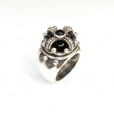 opulent inel statement - Crown - argint si onix - Statele Unite opulent inel statement - Crown - argint si onix - Statele Unite