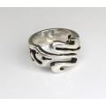inel bărbătesc decorat cu motive gotice - argint - Statele Unite