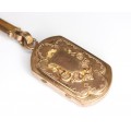 lant victorian pentru ceas de buzunar - locket fob - rolled gold - Marea Britanie cca 1880