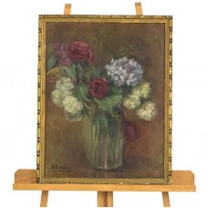 pictura Falcoianu Alexandrina ( Lili ) 1869-1951 - Glastra cu flori de primavara - interbelica pictura Falcoianu Alexandrina ( Lili ) 1869-1951 - Glastra cu flori de primavara - interbelica