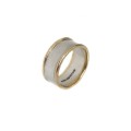 inel-verigheta din argint si aur 12k - stil minimalist -Marea Britanie 