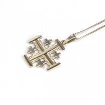 colier din argint cu pandantiv Crucea Ierusalim - argint - Israel