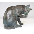 statueta Art Deco - Pisica - bronz patinat - Franta