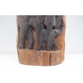 veche sculptura decorativa africana - lemn de tec - Elefanti - Senegal