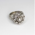 spectacular inel Belle Epoque - aur 18k si diamante 0,71 ct - Franta 